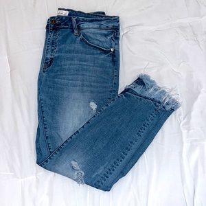 KanCan size 15/31 skinny jeans with tulip double hem.